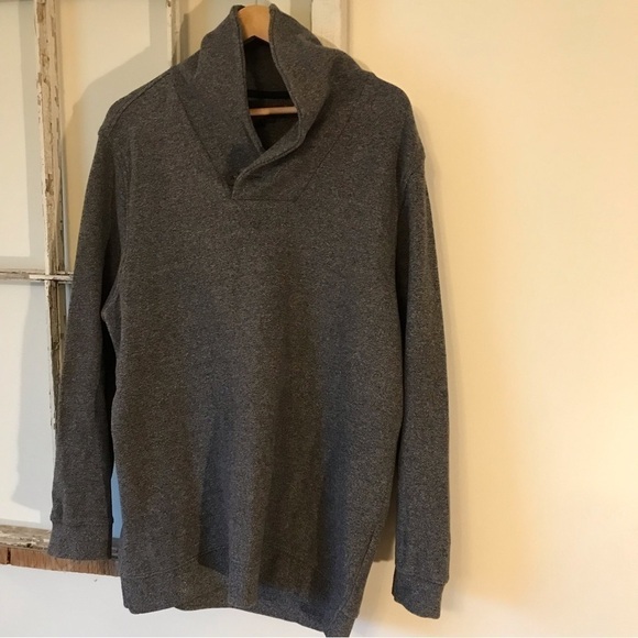 𝅺men’s L, Heather Grey, Tasso Elba pull over sweater. - Picture 3 of 4